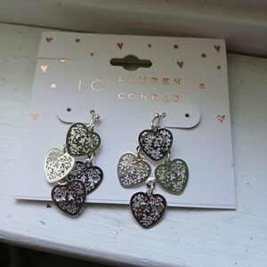 LC Lauren Conrad Heart Earrings